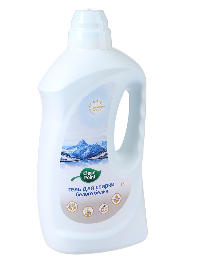 фото Средство гель для стирки белого белья clean point 1.5l ср-062