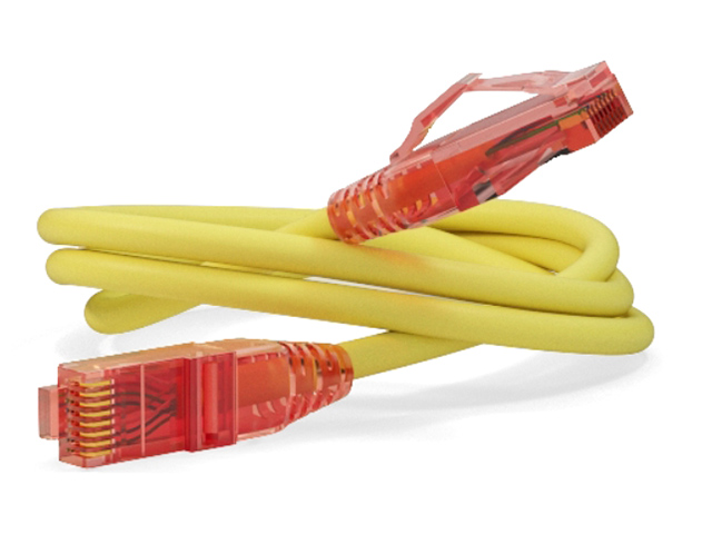 фото Сетевой кабель hyperline utp cat.5e 3m yellow pc-lpm-utp-rj45-rj45-c5e-3m-lszh-yl