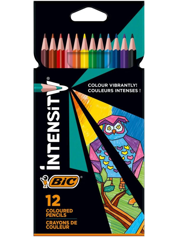 

Карандаши цветные Bic Intensicty 12 цветов 9505272, Intensicty