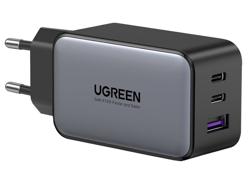 Зарядное устройство Ugreen USB-A + 2xUSB-C 65W GAN Tech 10335 зарядное устройство ugreen usb a 2xusb c 65w gan tech 10335