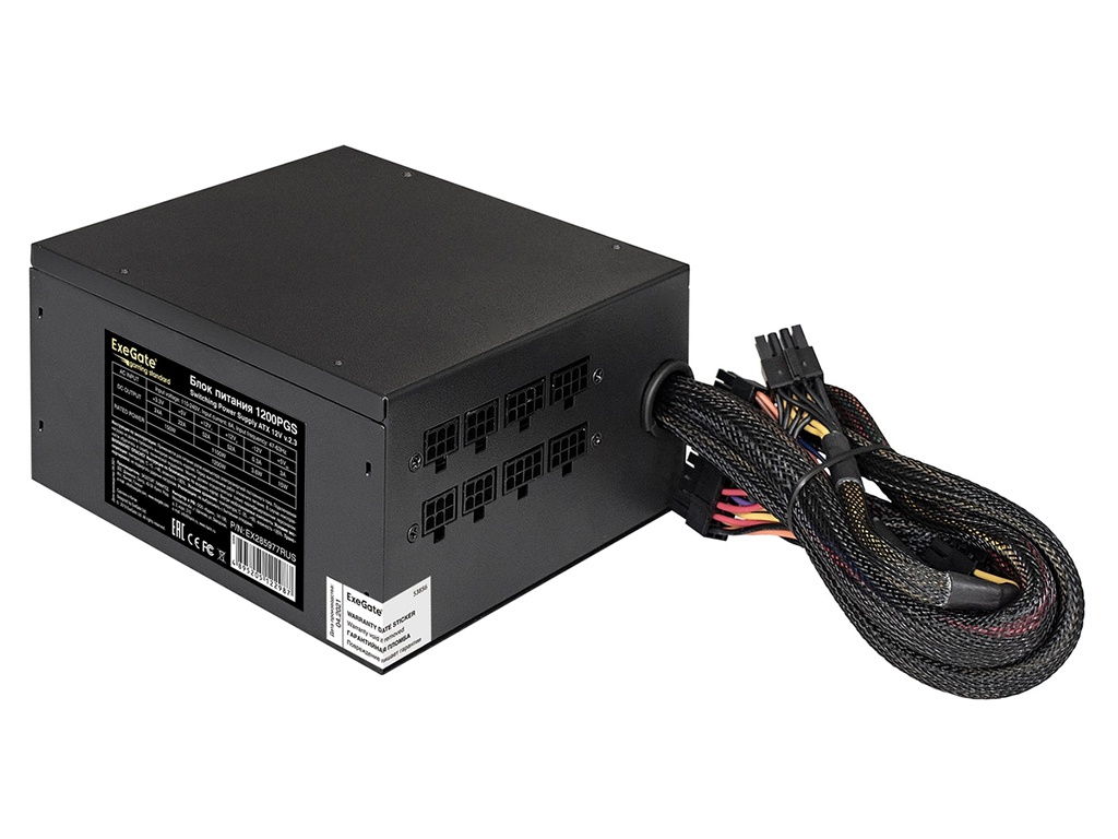 фото Блок питания exegate gaming standard 1200w black ex285977rus