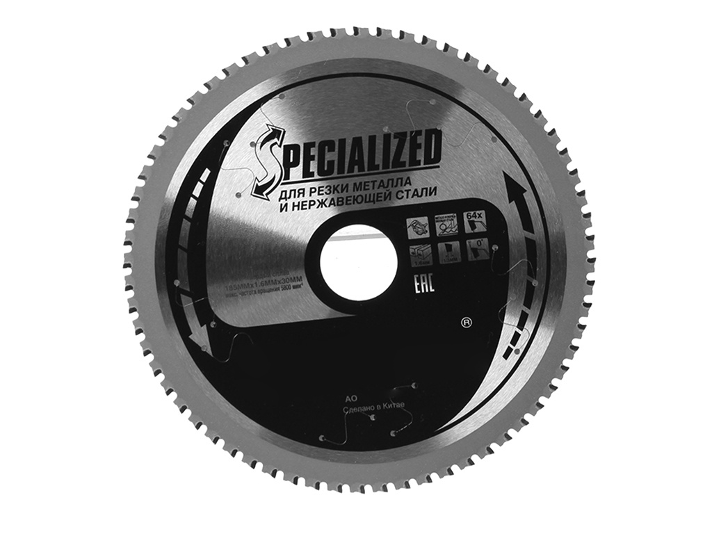 

Диск Makita B-34154 пильный по нержавеющей стали 185x1.6x30mm, B-34154