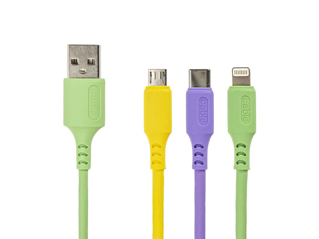 

Аксессуар Sonnen USB 2.0 - MicroUSB/Type-C/Lightning 1m 513562, 513562