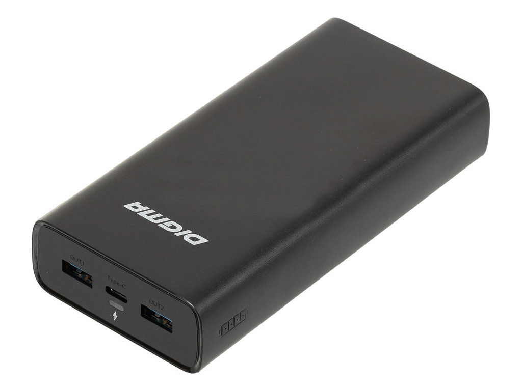 фото Внешний аккумулятор digma dgpq20d 20000mah 3a qc pd 22.5w black dgpq20d22pb / 1450592