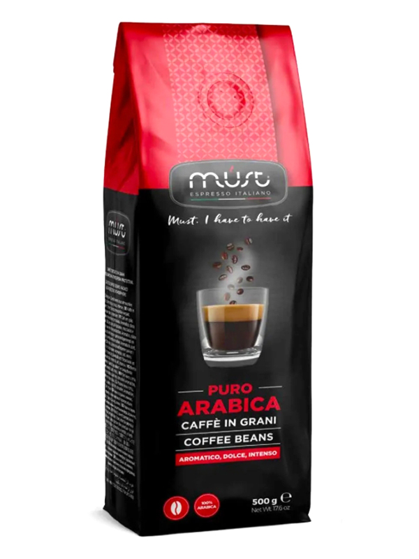 Кофе в зернах Must Pure Arabica 0.5kg 8056370766116 кофе в зернах fresco arabica solo
