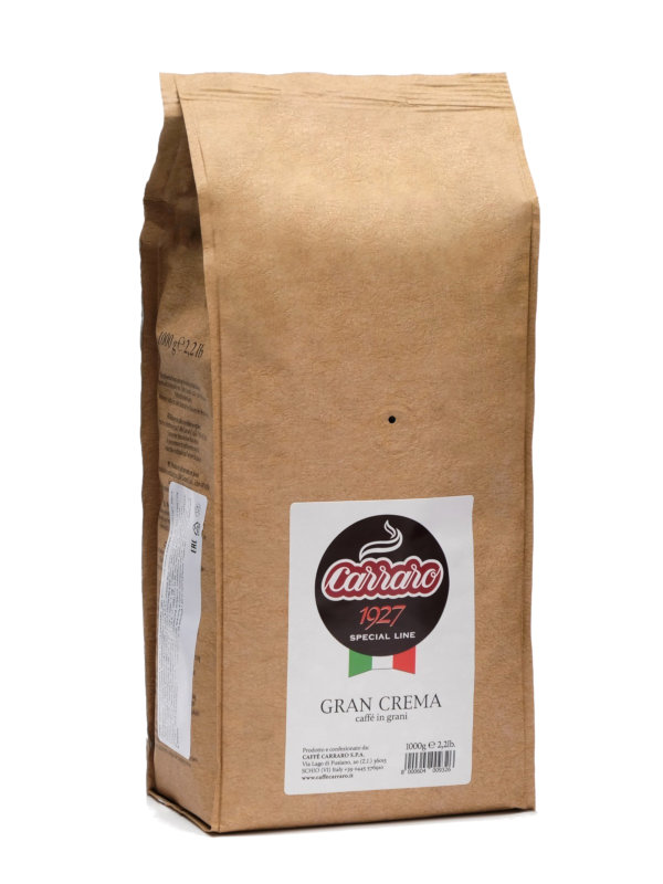 Кофе в зернах Carraro Gran Crema 1kg 8000604009326 кофе в зернах italco fresh crema italiano 1kg 4650097784336