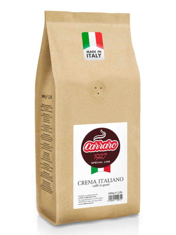 фото Кофе в зернах carraro crema italiano 1kg 8000604009319