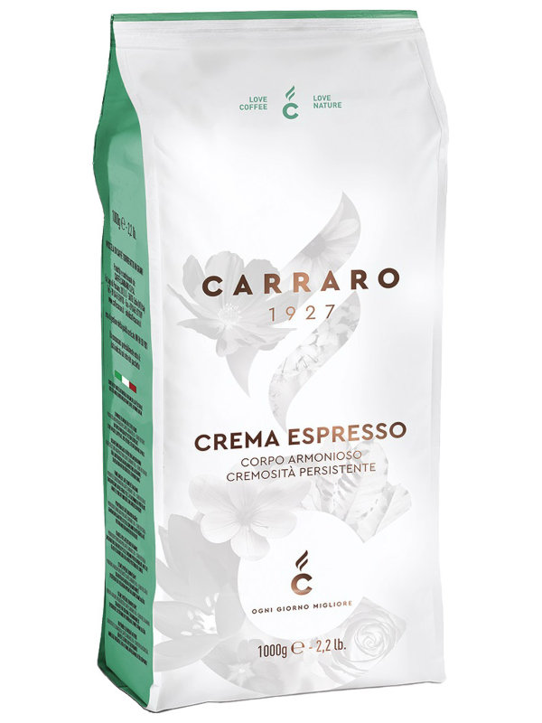 Кофе в зернах Carraro Crema Espresso 1kg 8000604001177 кофе lavazza espresso barista gran crema 1kg