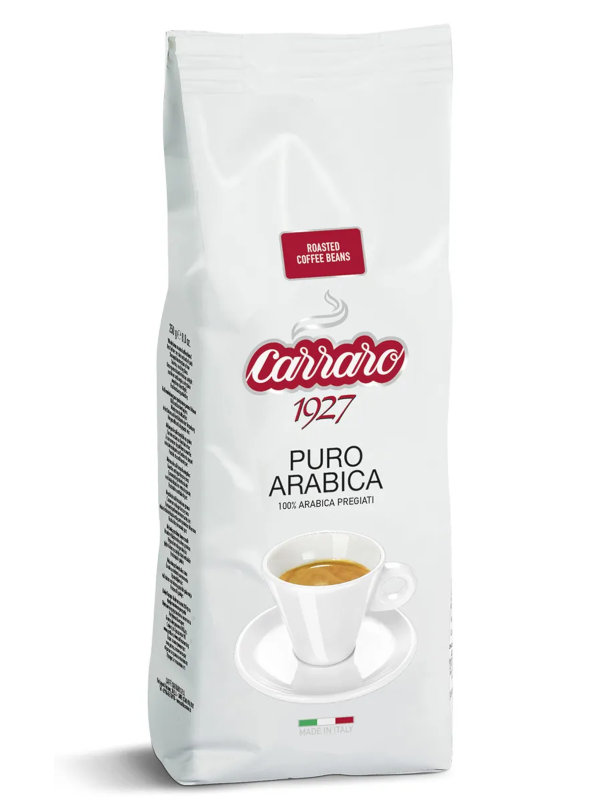 Кофе в зернах Carraro Arabica 100% 250g 8000604001429 кофе в зернах costadoro 100% arabica 1kg