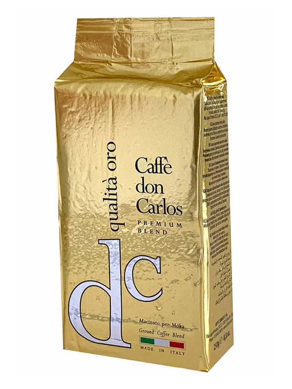 Кофе молотый Don Carlos Qualita Oro 250g 8000604800022 кофе лучшему мужчине молотый 30 г в термостакане 250 мл