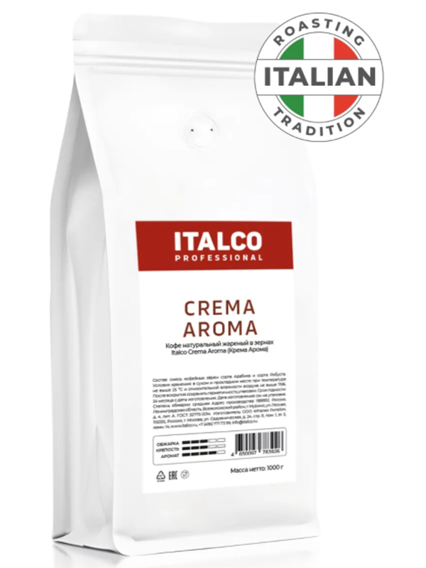 

Кофе в зернах Italco Professional Crema Aroma 1kg 4650097783926, Crema Aroma