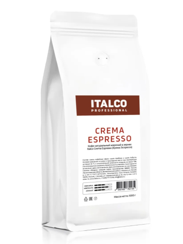 

Кофе в зернах Italco Professional Crema Espresso 1kg 4640165782135, Crema Espresso