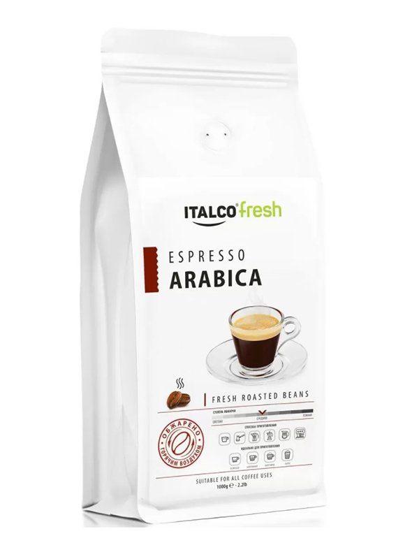Кофе в зернах Italco Fresh Espresso Arabica 1kg 4650097784916 кофе в зернах italco extra cream в у 1kg
