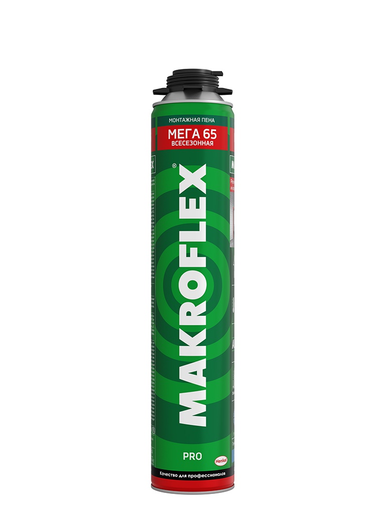 

Пена Makroflex Мега 65 Про всесезонная 850ml 2598439, 2598439