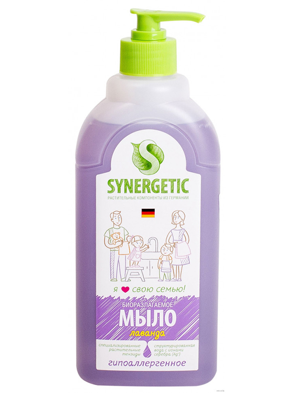 

Жидкое мыло Synergetic Лаванда гипоаллергенное 500ml 4623722258403, 4623722258403