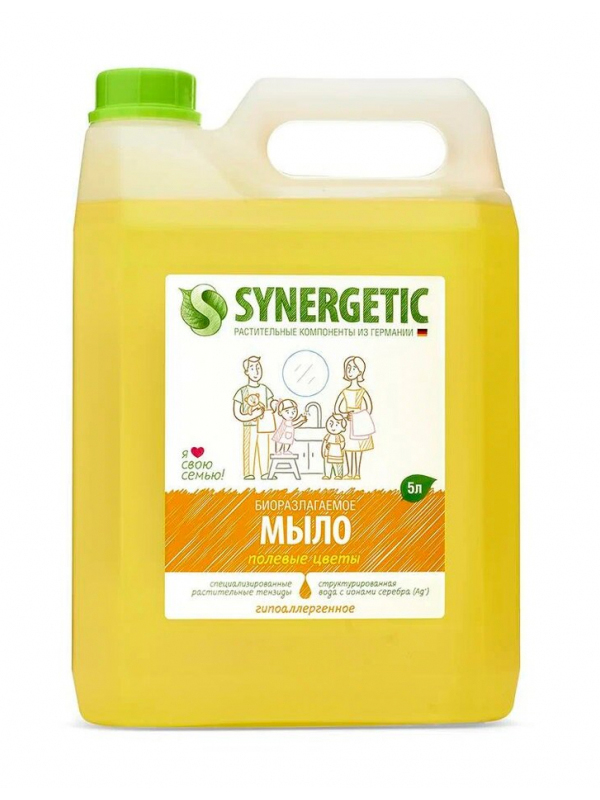 

Жидкое мыло Synergetic Полевые цветы гипоаллергенное 5L 4623722258458, 4623722258458