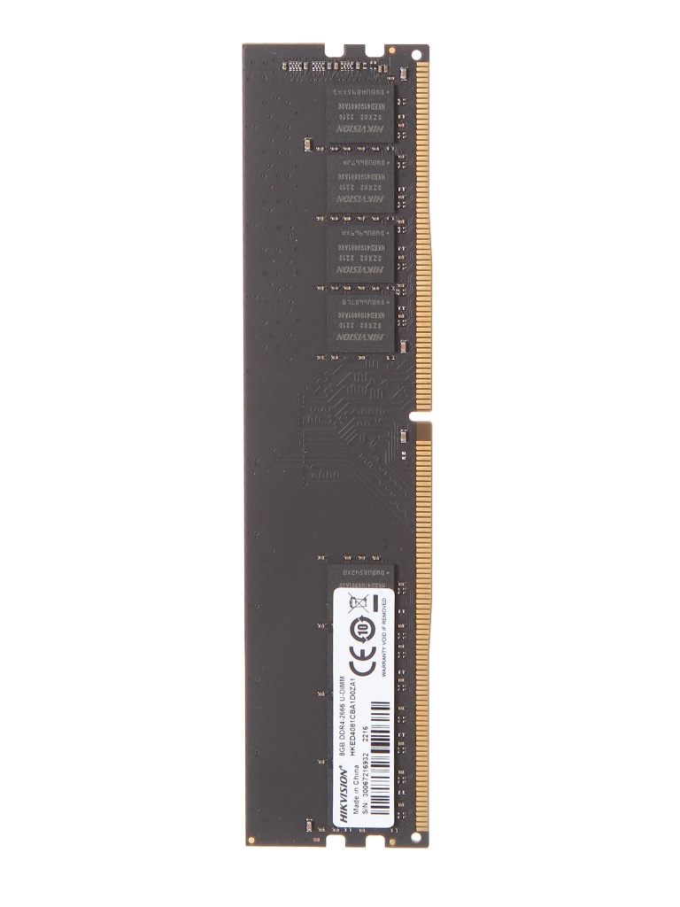 Модуль памяти HikVision DDR4 DIMM 2666Mhz PC21300 CL19 - 8Gb HKED4081CBA1D0ZA1/8G модуль памяти crucial ddr4 dimm 2666mhz pc21300 cl19 8gb ct8g4dfra266