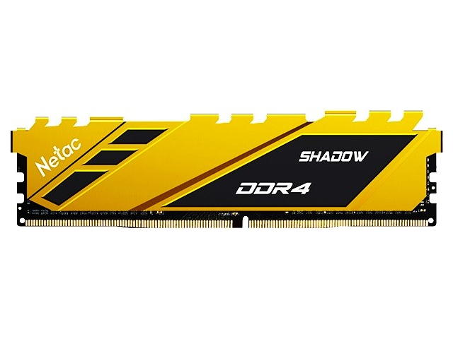 фото Модуль памяти netac shadow ddr4 dimm 3600mhz pc28800 cl18 - 8gb yellow ntsdd4p36sp-08y