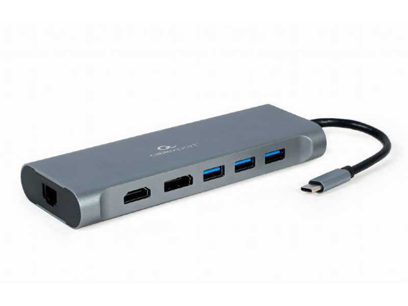 

Хаб USB Cablexpert USB-C - USB 3.0/HDMI/DisplayPort/VGA/PD A-CM-COMBO8-01, A-CM-COMBO8-01