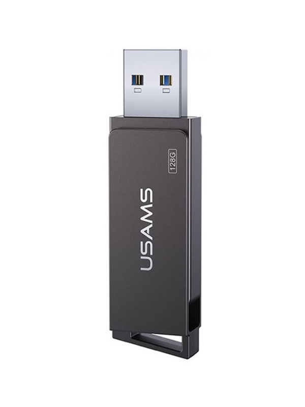 фото Usb flash drive 128gb - usams us-zb197 rotatable high speed grey zb197up01