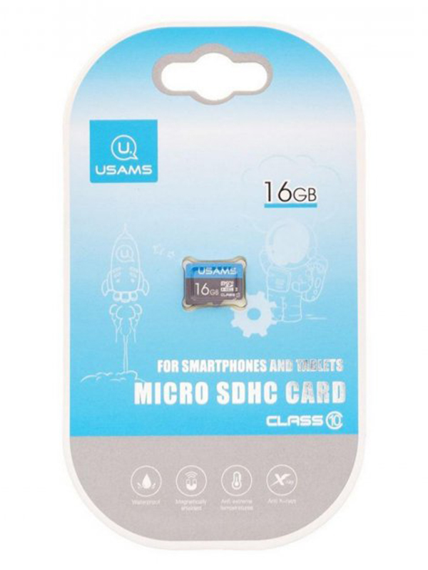 

Карта памяти 16Gb - Usams US-ZB093 Micro Secure Digital HC Class 10 ZB93TF01, US-ZB093