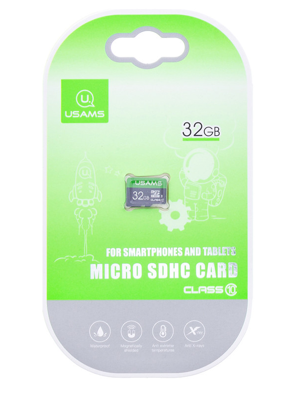 

Карта памяти 32Gb - Usams US-ZB094 Micro Secure Digital HC Class ZB94TF01, US-ZB094