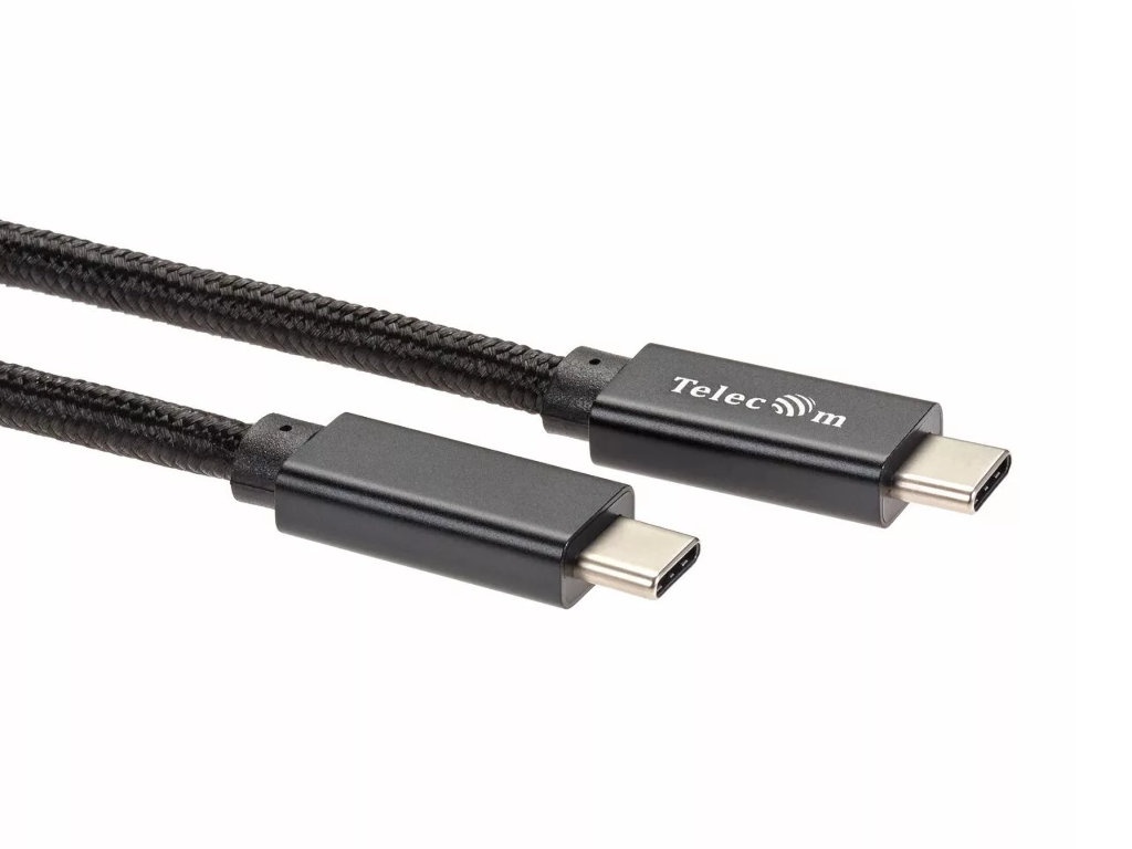 

Аксессуар Telecom USB Type-C - USB Type-C 2m Black TC420B-2M, TC420B-2M