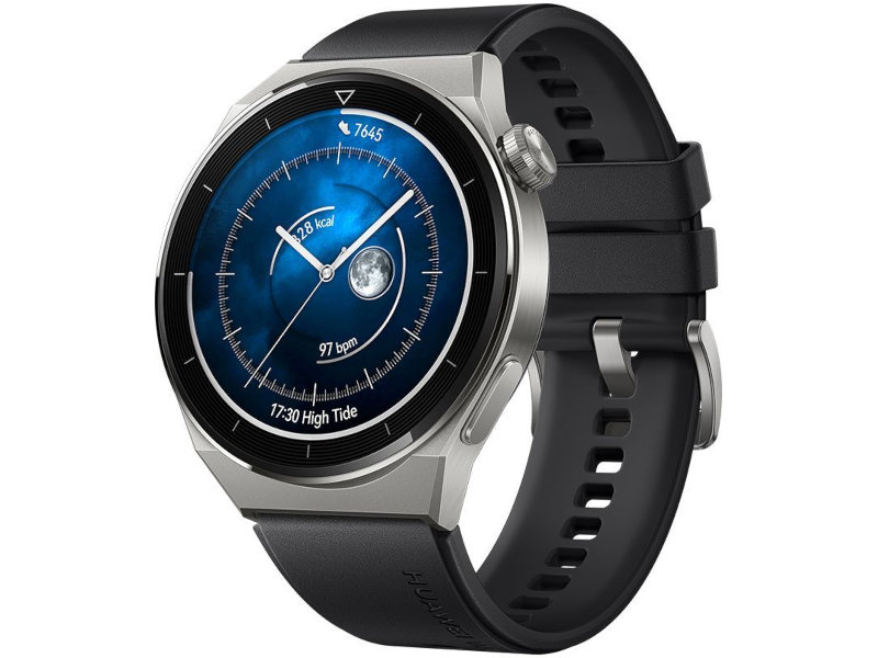 Умные часы Huawei Watch GT 3 Pro Odin-B19S Black Fluoroelastomer Strap 55028473 смарт часы huawei gt 3 mil b19 black ss black fluoroelastomer