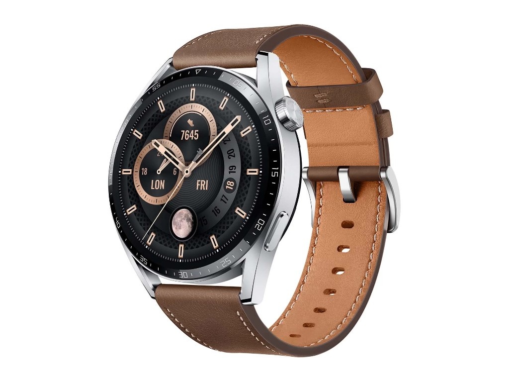 Умные часы Huawei Watch GT 3 Jupiter-B29V Brown Leather Strap 55028463 classic western belt for men vegetable tanned leather strap brass prong buckle tough guy waistband 3 8cm classic brown 115cm