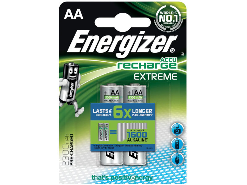 

Батарейка AA - Energizer Extreme NH15 2300 1.2V (2 штуки) E300624501 / 11664, 11664