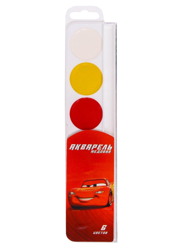 

Акварель медовая Disney Тачки 6 цветов, без кисти 4846908, Тачки