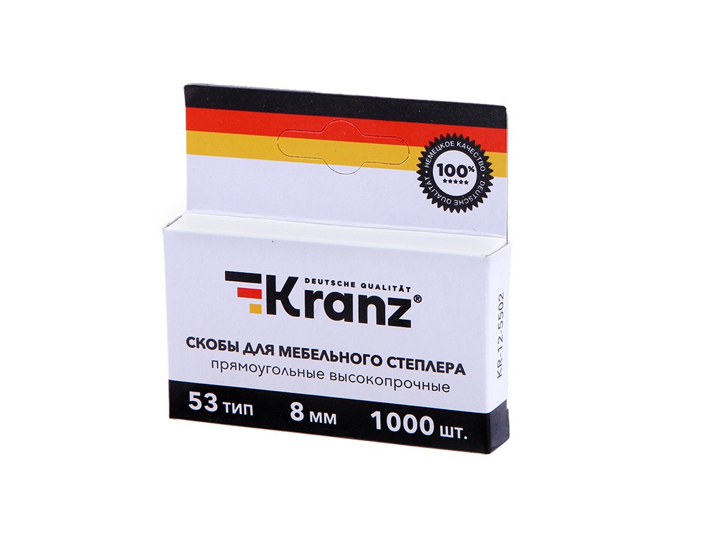Скобы Kranz 8mm тип 53 1000шт KR-12-5502 kranz mini og ip54 white kr 78 0603