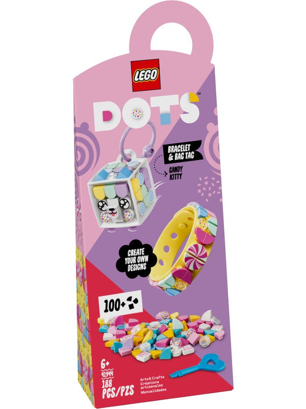 фото Lego dots браслет и бирка для сумки карамельная киса 188 дет. 41944