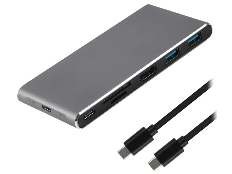 

Адаптер Red Line Multiport SSD Adapter Type-C 7 in 1 Grey УТ000031224, УТ000031224