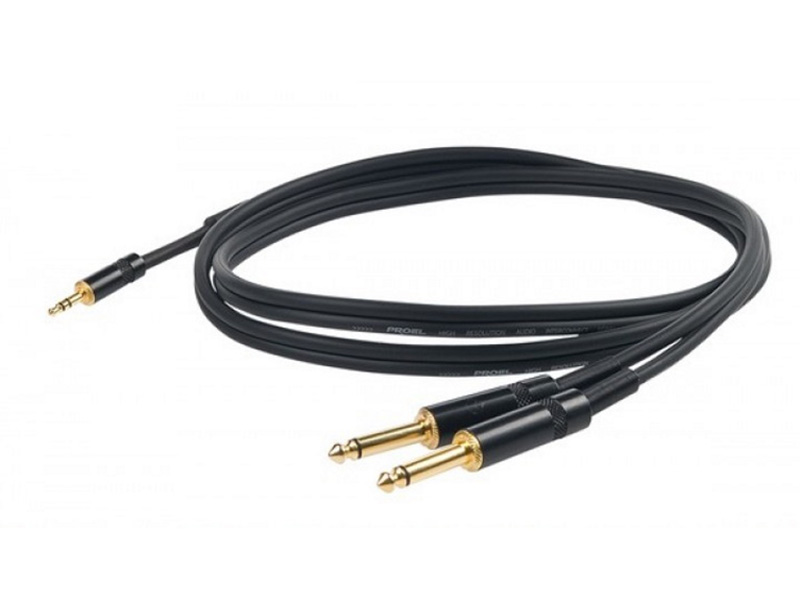 

Аксессуар Proel 2x6.3mm Jack - 3.5mm Jack Stereo 3m CHLP170LU3, CHLP170LU3