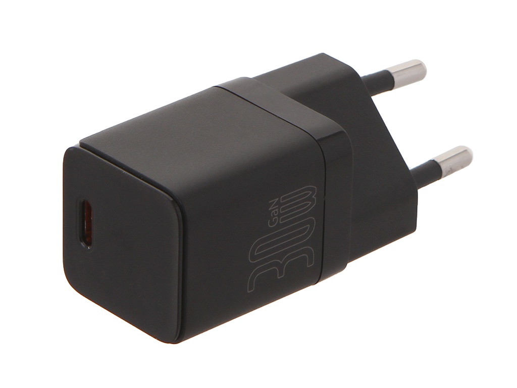 фото Зарядное устройство baseus gan3 fast charger 1c 30w eu black ccgn010101