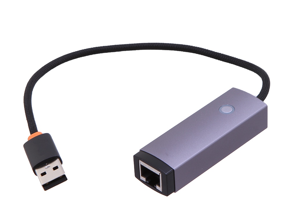 

Сетевая карта Baseus Lite Series USB-A to RJ45 LAN Port Grey WKQX000013, WKQX000013