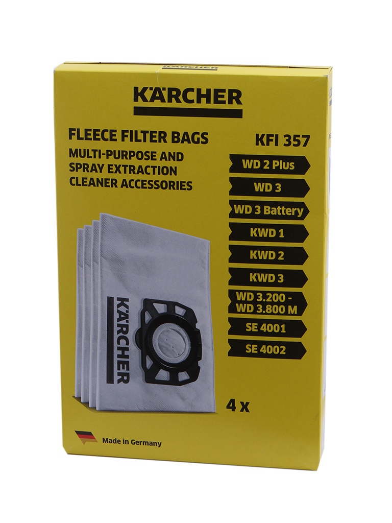 Фильтр-мешки Karcher WD 2 Plus/3 4шт 2.863-314