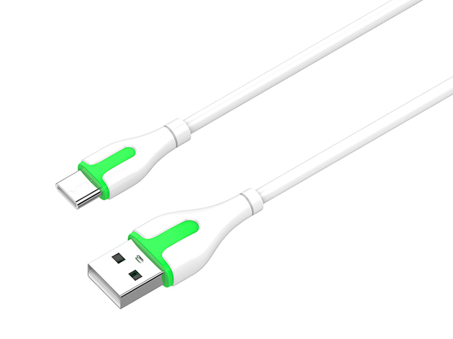 

Аксессуар Ldnio LS572 USB - Type-C 2.1A 2m White-Green LD_C3817, LS572