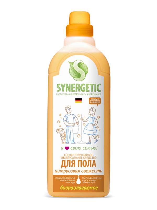 

Средство для мытья полов Synergetic Цитрусовая свежесть 750ml 4607971450191, 4607971450191