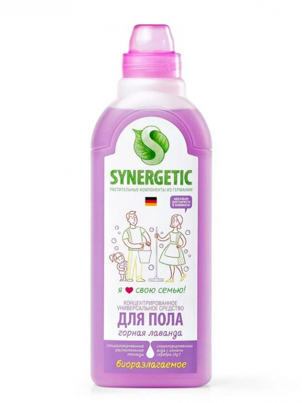 

Средство для мытья полов Synergetic Горная лаванда 750ml 4607971450160, 4607971450160
