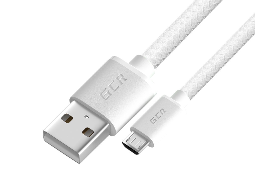 

Аксессуар GCR USB - MicroUSB 1m White GCR-54082, GCR-54082