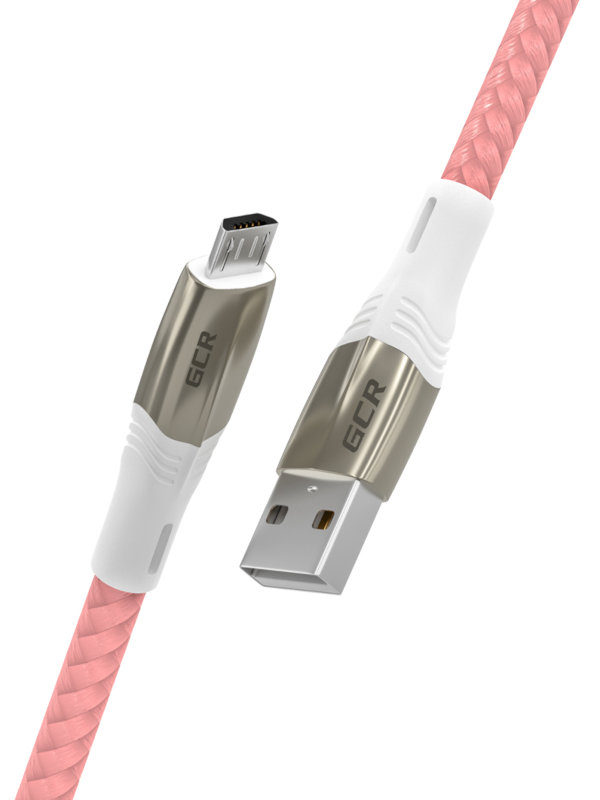

Аксессуар GCR USB - MicroUSB 1.2m Mercedes Pink GCR-51954, GCR-51954
