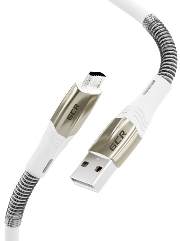 

Аксессуар GCR USB - MicroUSB 1.2m Mercedes & Spring White GCR-53363, GCR-53363
