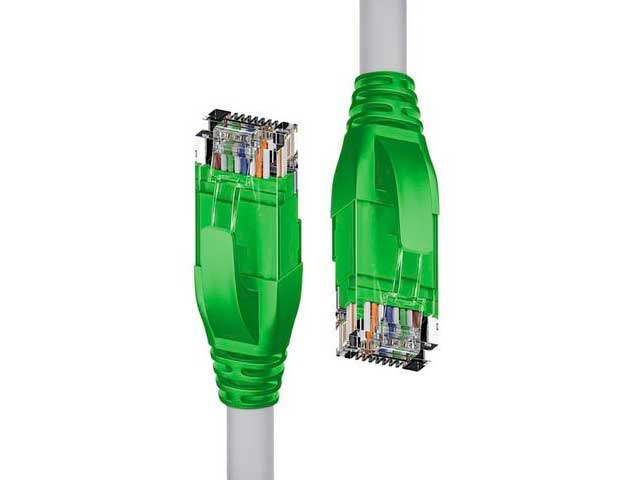 фото Сетевой кабель 4ph utp 1.0m cat.5e 24awg grey-green 4ph-r90028