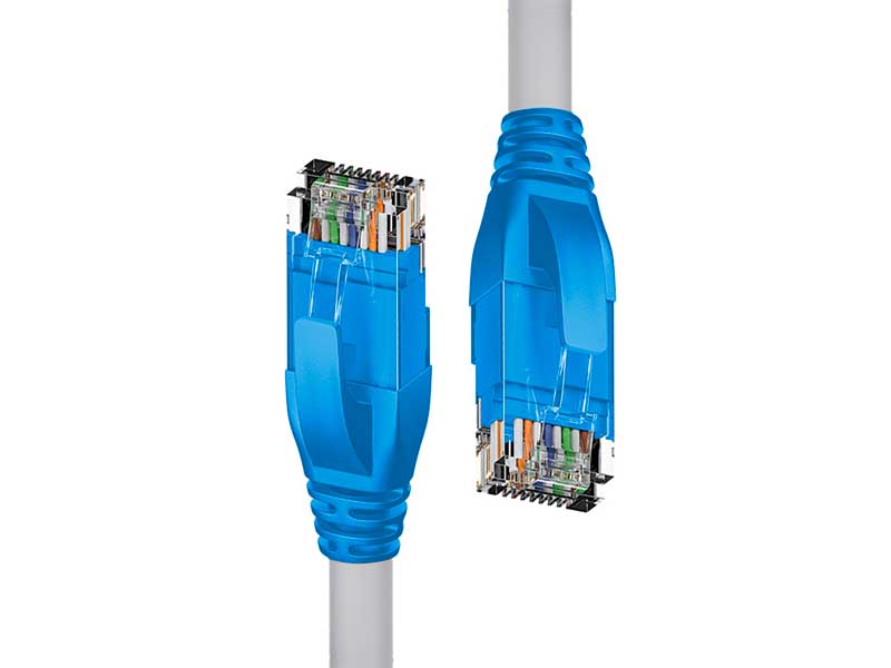Сетевой кабель 4PH UTP 1.0m cat.5e 24AWG Grey-Blue 4PH-R90029
