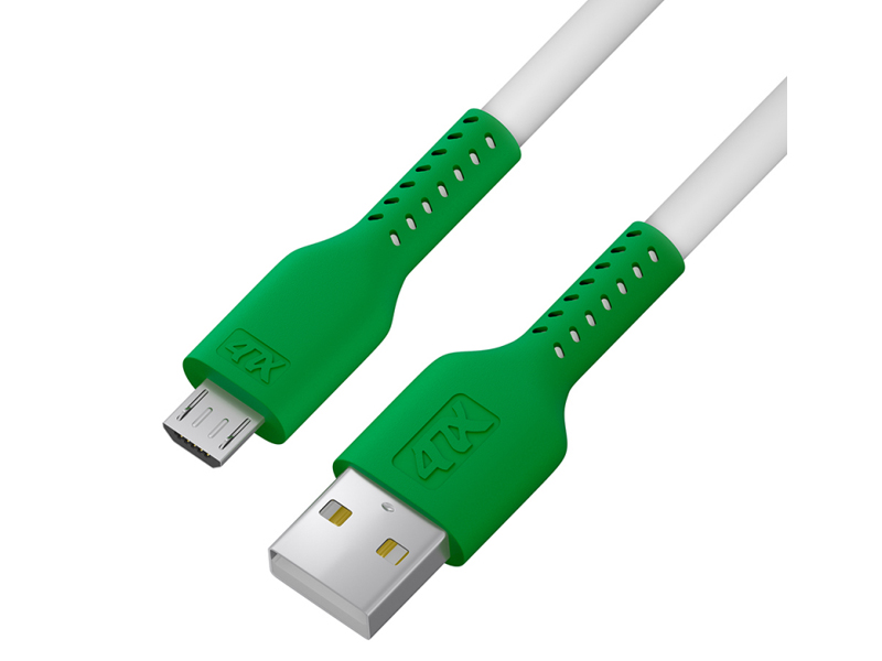 

Аксессуар 4PH USB - MicroUSB 50cm White-Green 4PH-R90068, 4PH-R90068