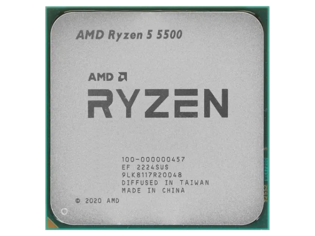 процессор amd ryzen 5 5500gt am4 100 000001489 oem Процессор AMD Ryzen 5 5500 (3600MHz/AM4/L2+L3 19456Kb) 100-000000457 OEM