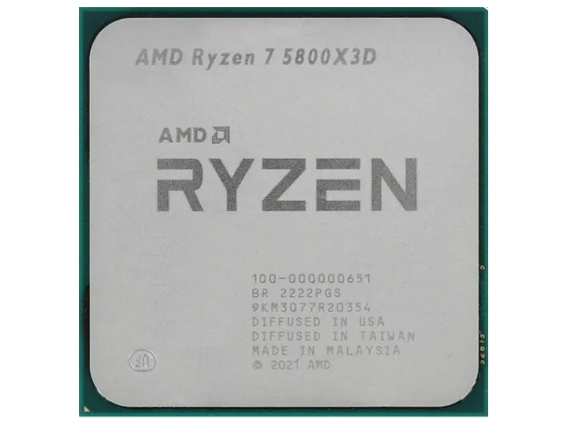Процессор AMD Ryzen 7 5800X3D (3400MHz/AM4/L2+L3 102400Kb) 100-000000651 OEM процессор amd ryzen 7 5800x3d box