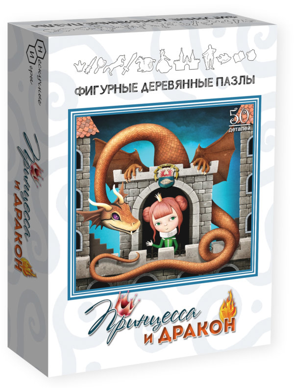 

Пазл Нескучные игры Принцесса и Дракон 8262, Принцесса и Дракон